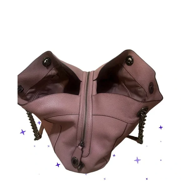 Coach 36855 Turnlock Edie in Pink  Leather Shoulder Bag/gun Metal/ - Picture 14 of 17